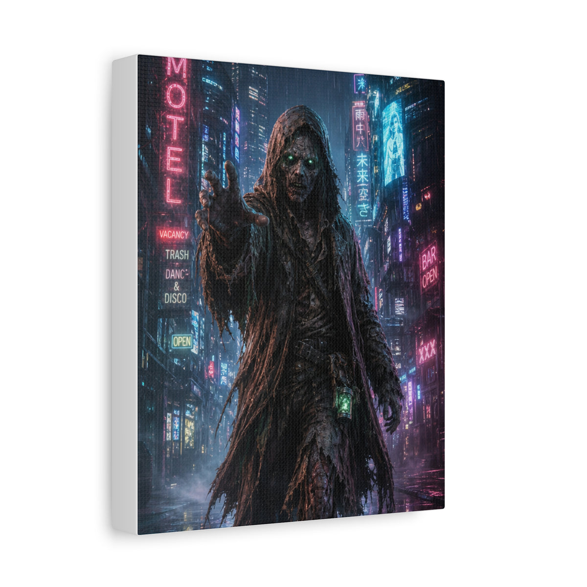 Cyberpunk Wraith Matte Stretched Canvas