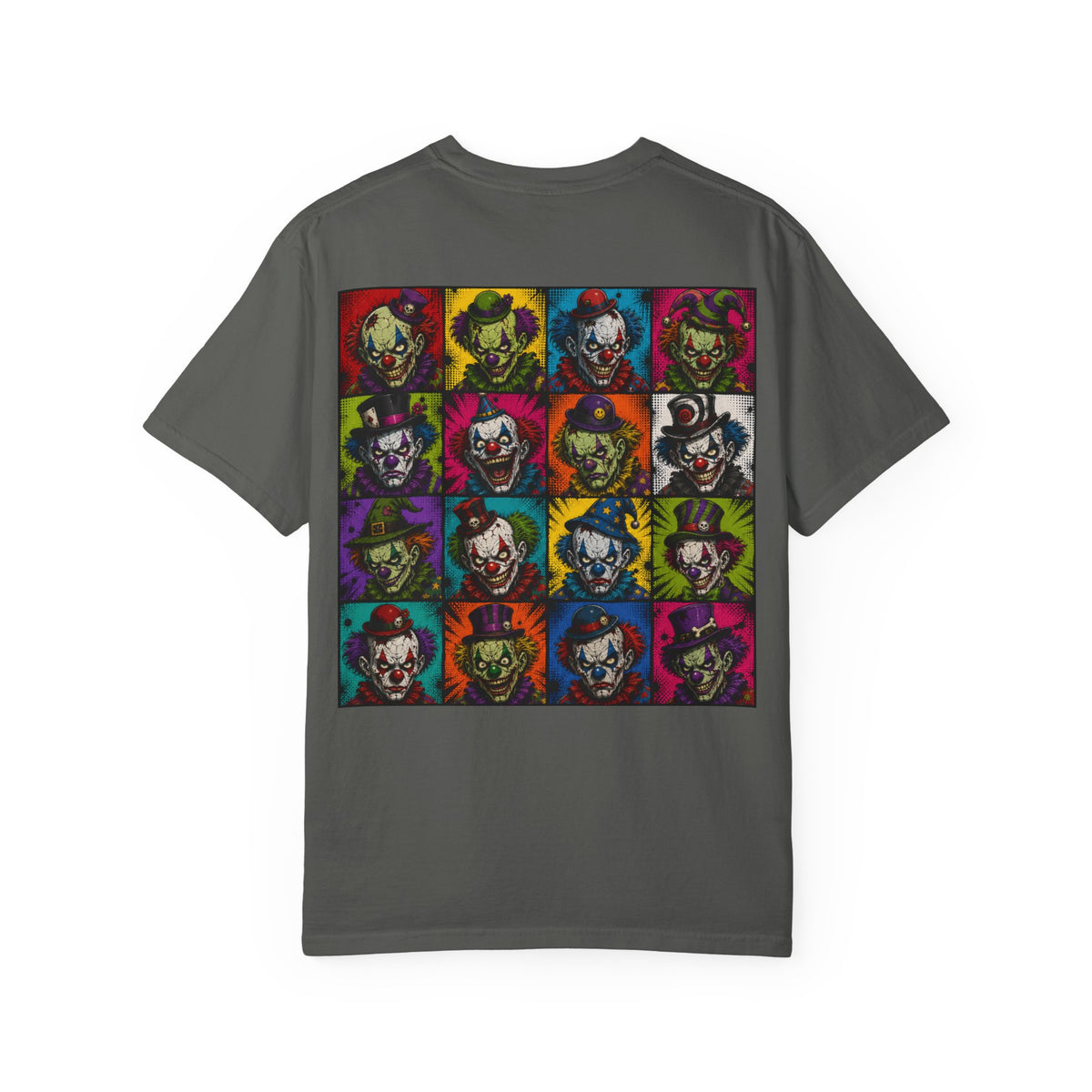 Clown Pop Art T-Shirt — Colorful Horror Graphic Tee
