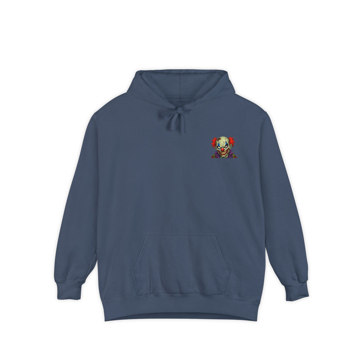 Graphic Hoodie — Colorful Floral Skull Chest Patch