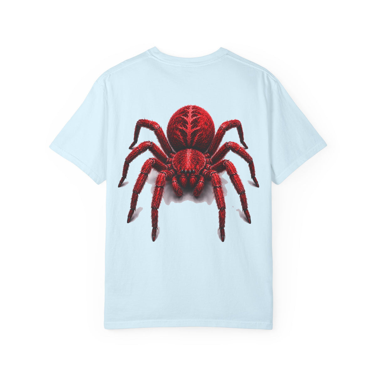 Red Tarantula Graphic T-Shirt — Creepy Spider Tee for Halloween & Goth Style