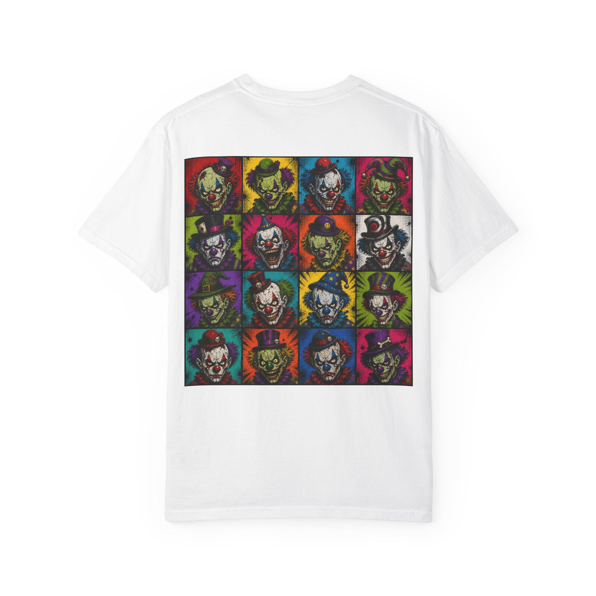 Clown Pop Art T-Shirt — Colorful Horror Graphic Tee