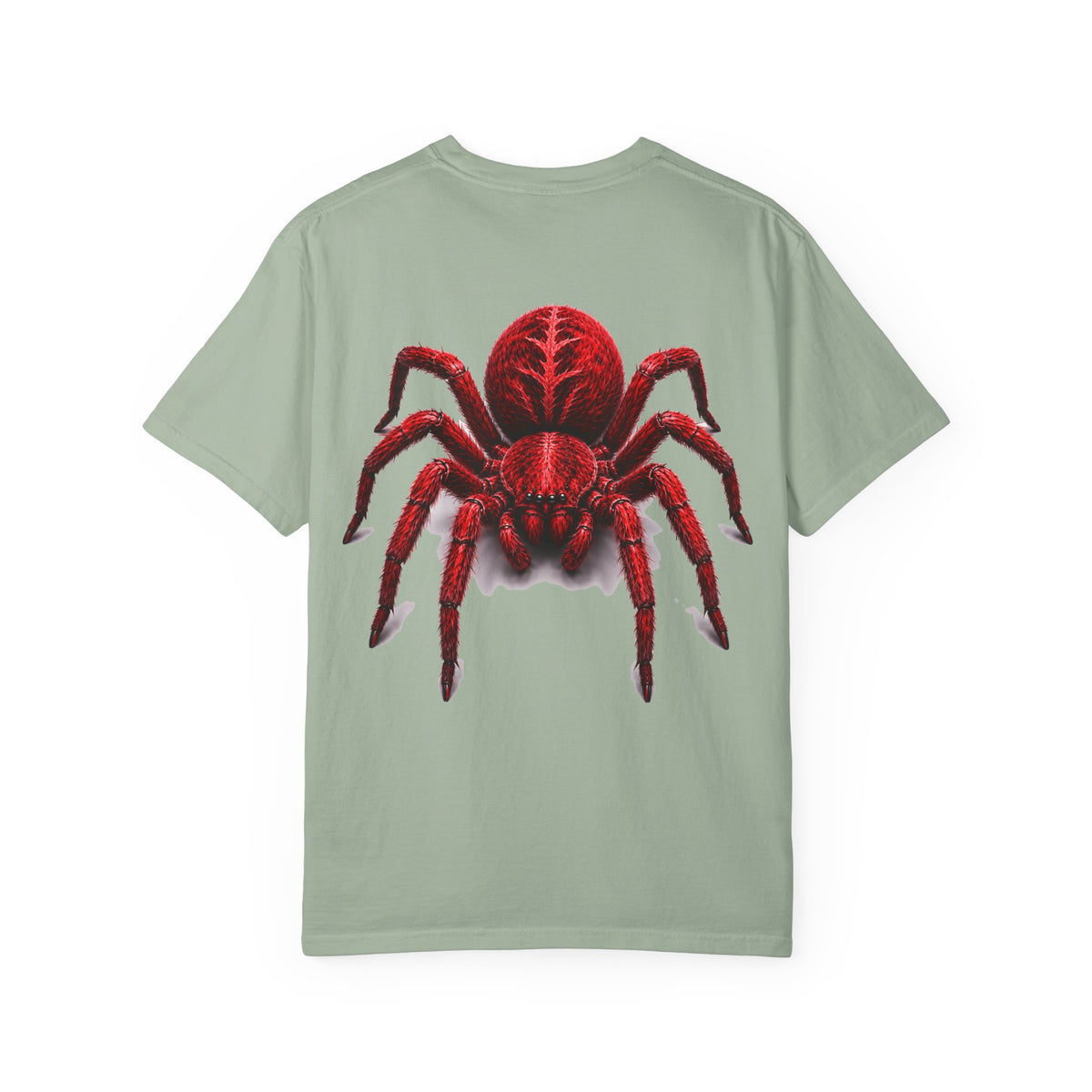 Red Tarantula Graphic T-Shirt — Creepy Spider Tee for Halloween & Goth Style