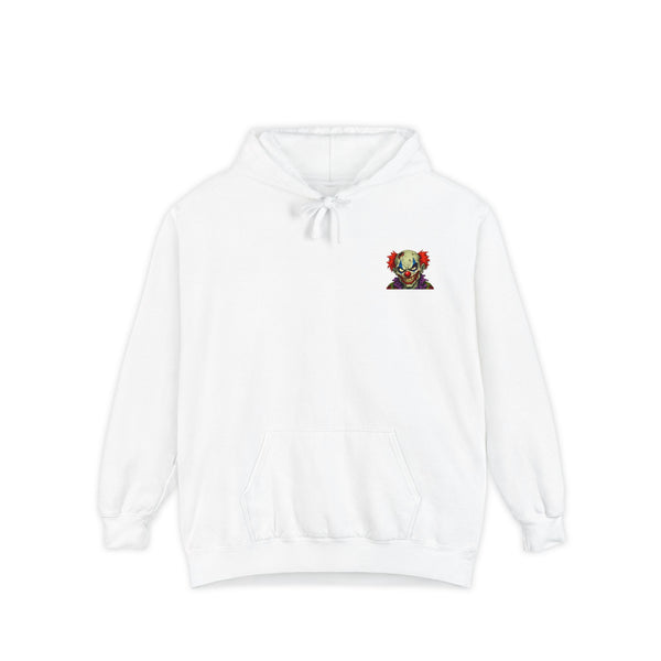 Graphic Hoodie — Colorful Floral Skull Chest Patch