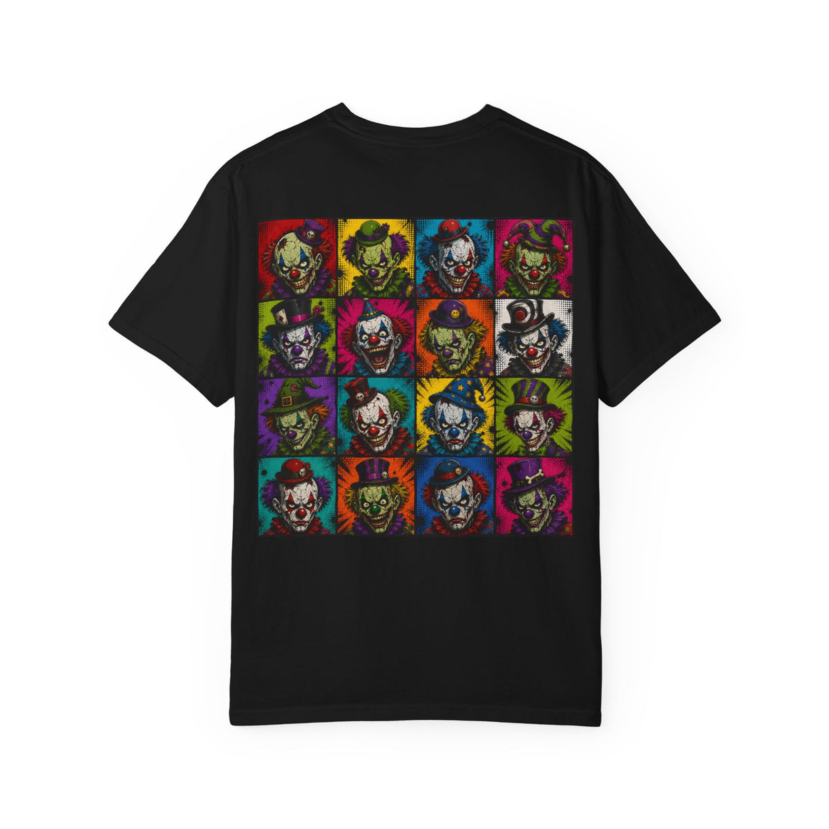 Clown Pop Art T-Shirt — Colorful Horror Graphic Tee
