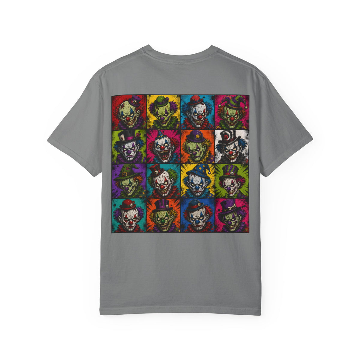 Clown Pop Art T-Shirt — Colorful Horror Graphic Tee