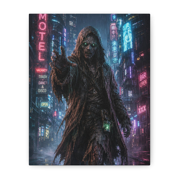 Cyberpunk Wraith Matte Stretched Canvas