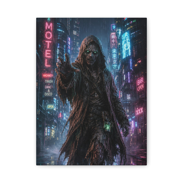 Cyberpunk Wraith Matte Stretched Canvas