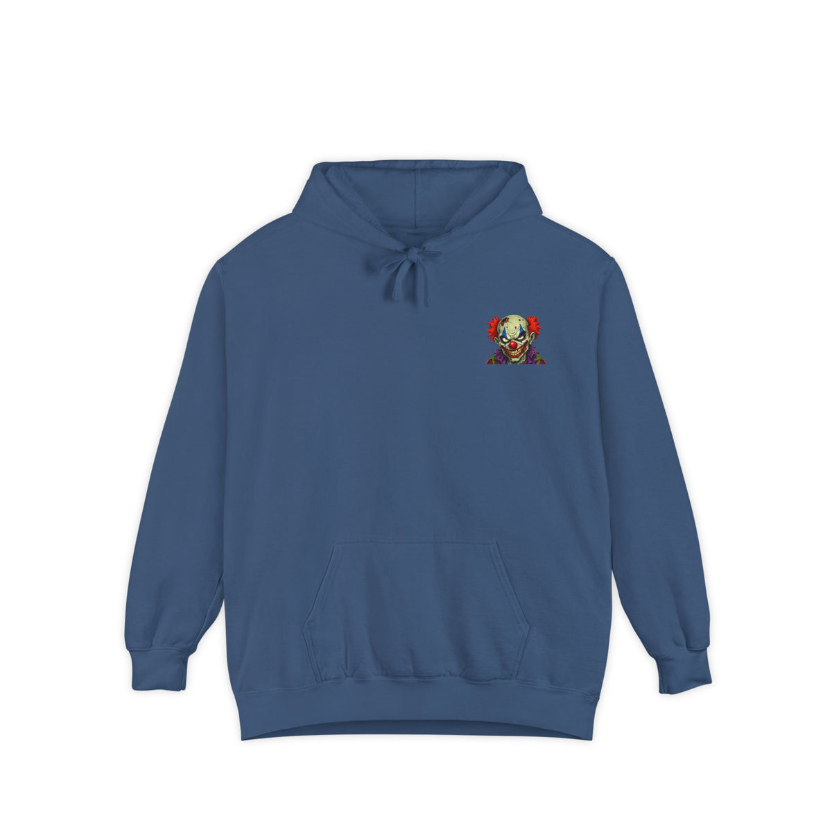 Graphic Hoodie — Colorful Floral Skull Chest Patch