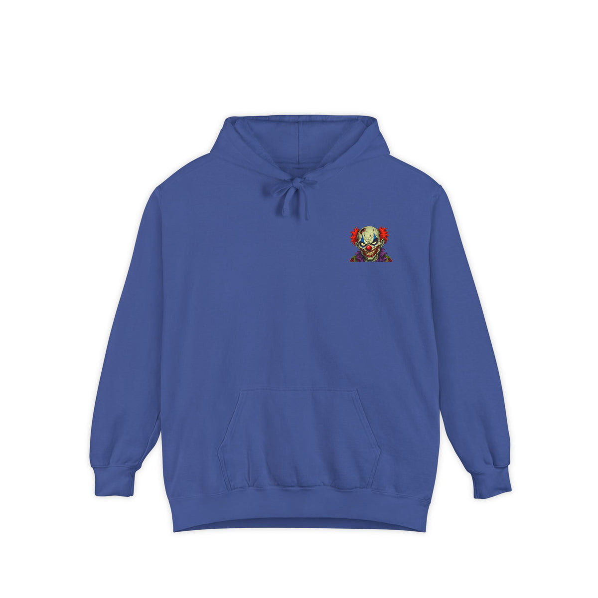 Graphic Hoodie — Colorful Floral Skull Chest Patch