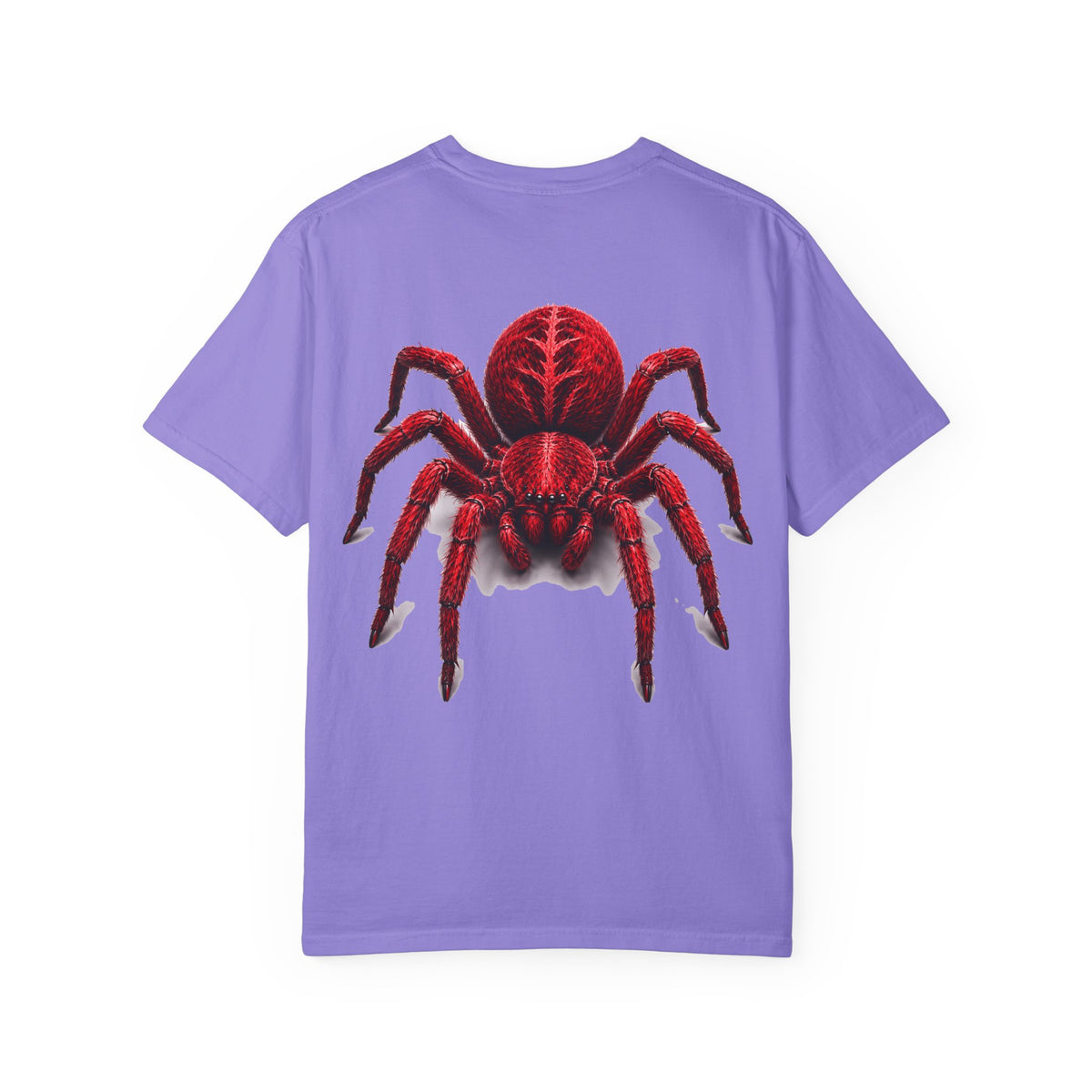 Red Tarantula Graphic T-Shirt — Creepy Spider Tee for Halloween & Goth Style