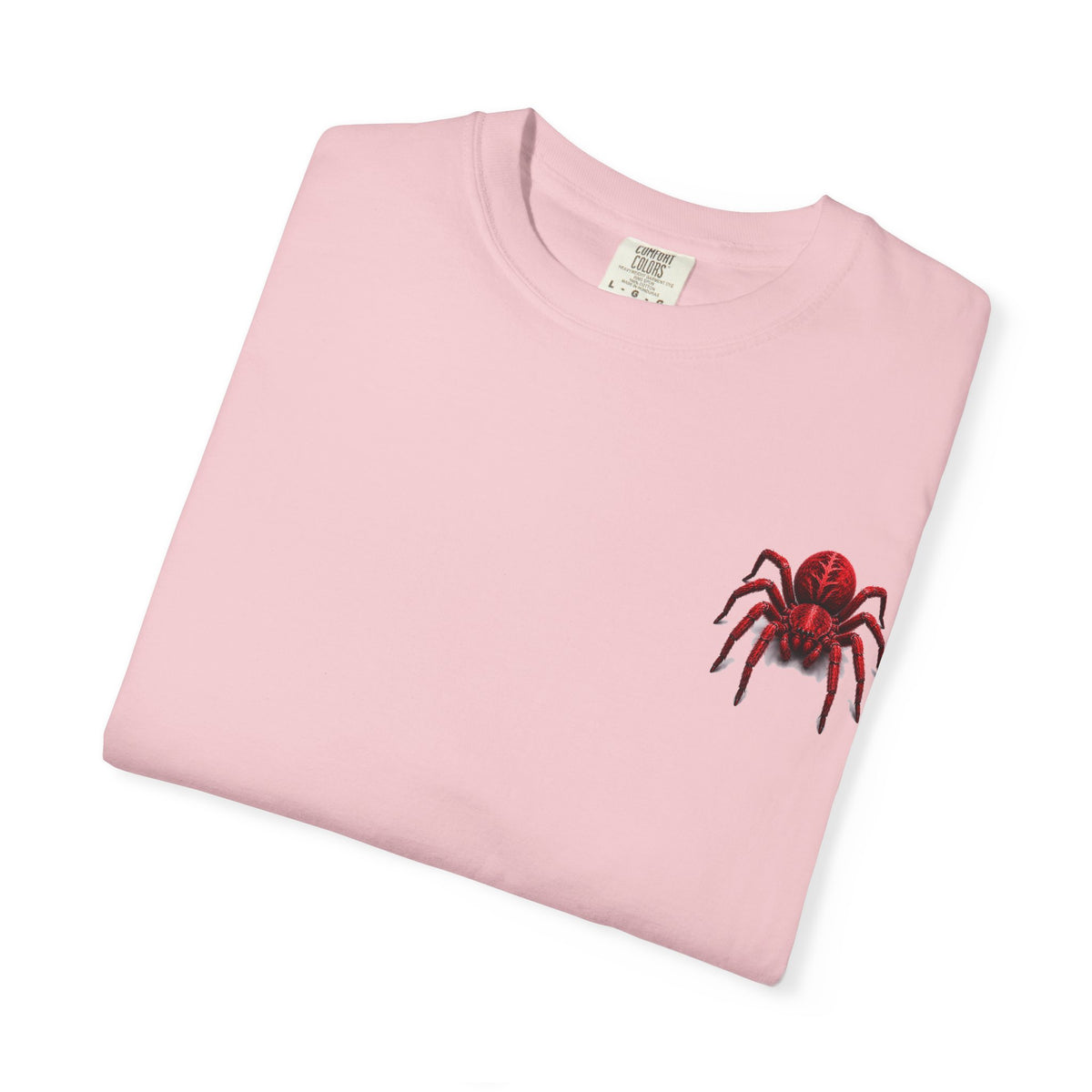 Red Tarantula Graphic T-Shirt — Creepy Spider Tee for Halloween & Goth Style