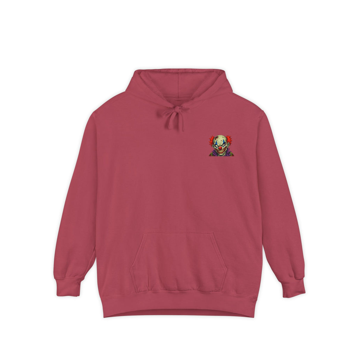 Graphic Hoodie — Colorful Floral Skull Chest Patch