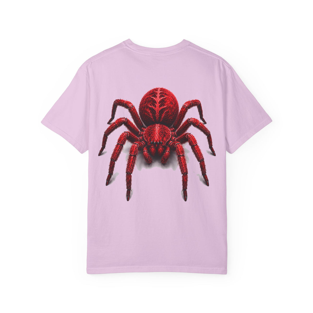 Red Tarantula Graphic T-Shirt — Creepy Spider Tee for Halloween & Goth Style