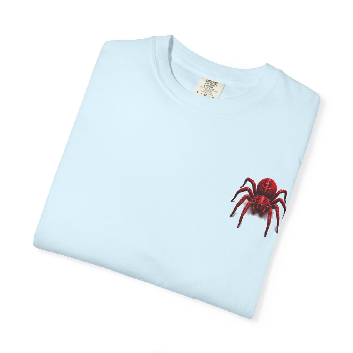 Red Tarantula Graphic T-Shirt — Creepy Spider Tee for Halloween & Goth Style