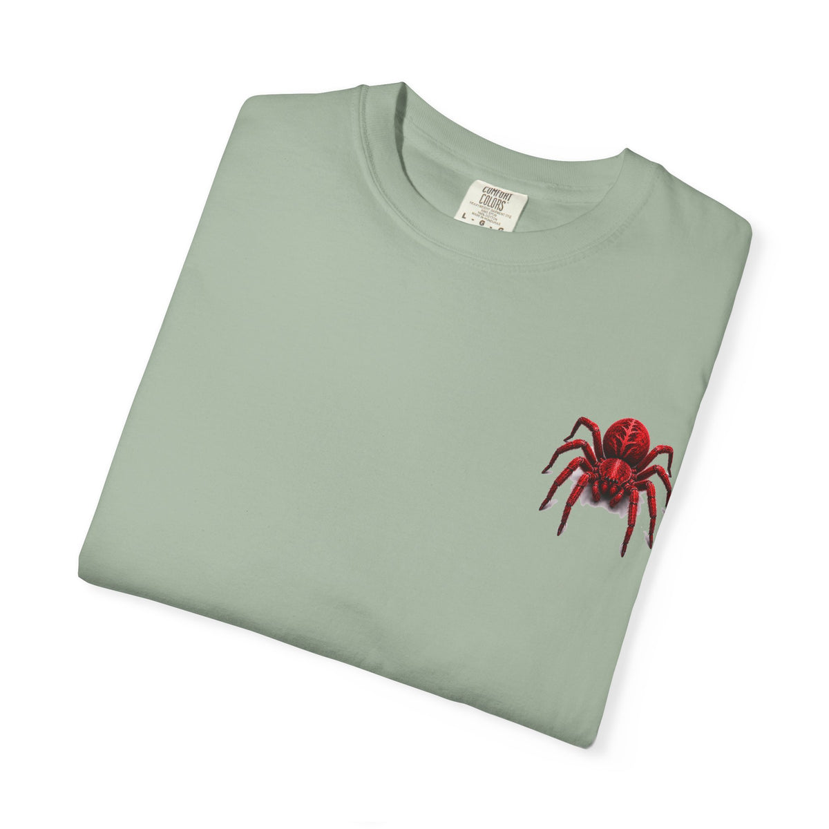 Red Tarantula Graphic T-Shirt — Creepy Spider Tee for Halloween & Goth Style