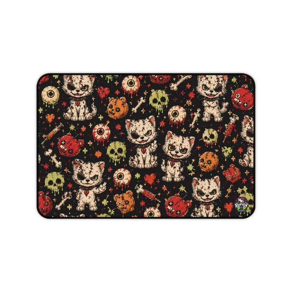 Minimal Black Desk Mat — Non‑Slip Workstation Pad