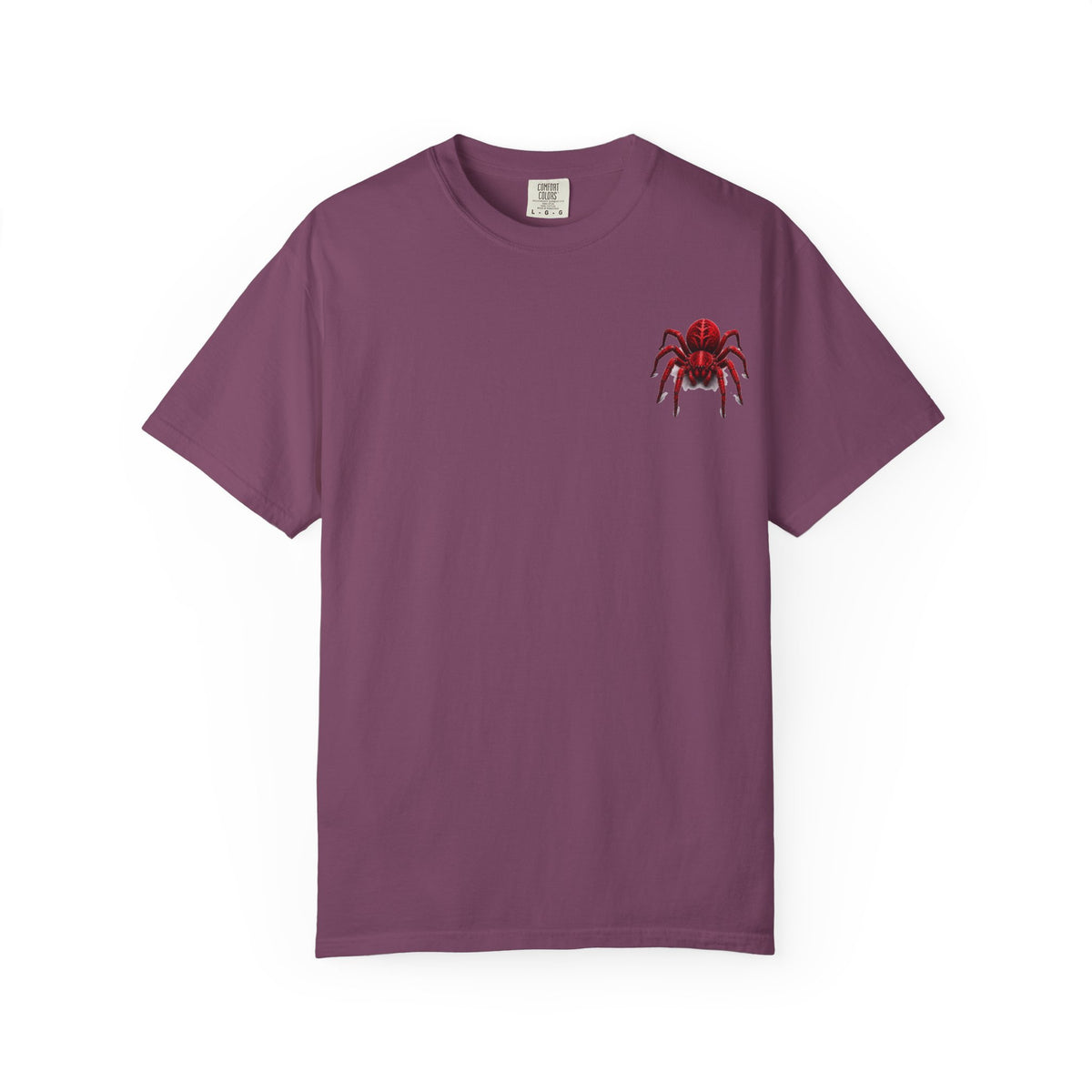 Red Tarantula Graphic T-Shirt — Creepy Spider Tee for Halloween & Goth Style