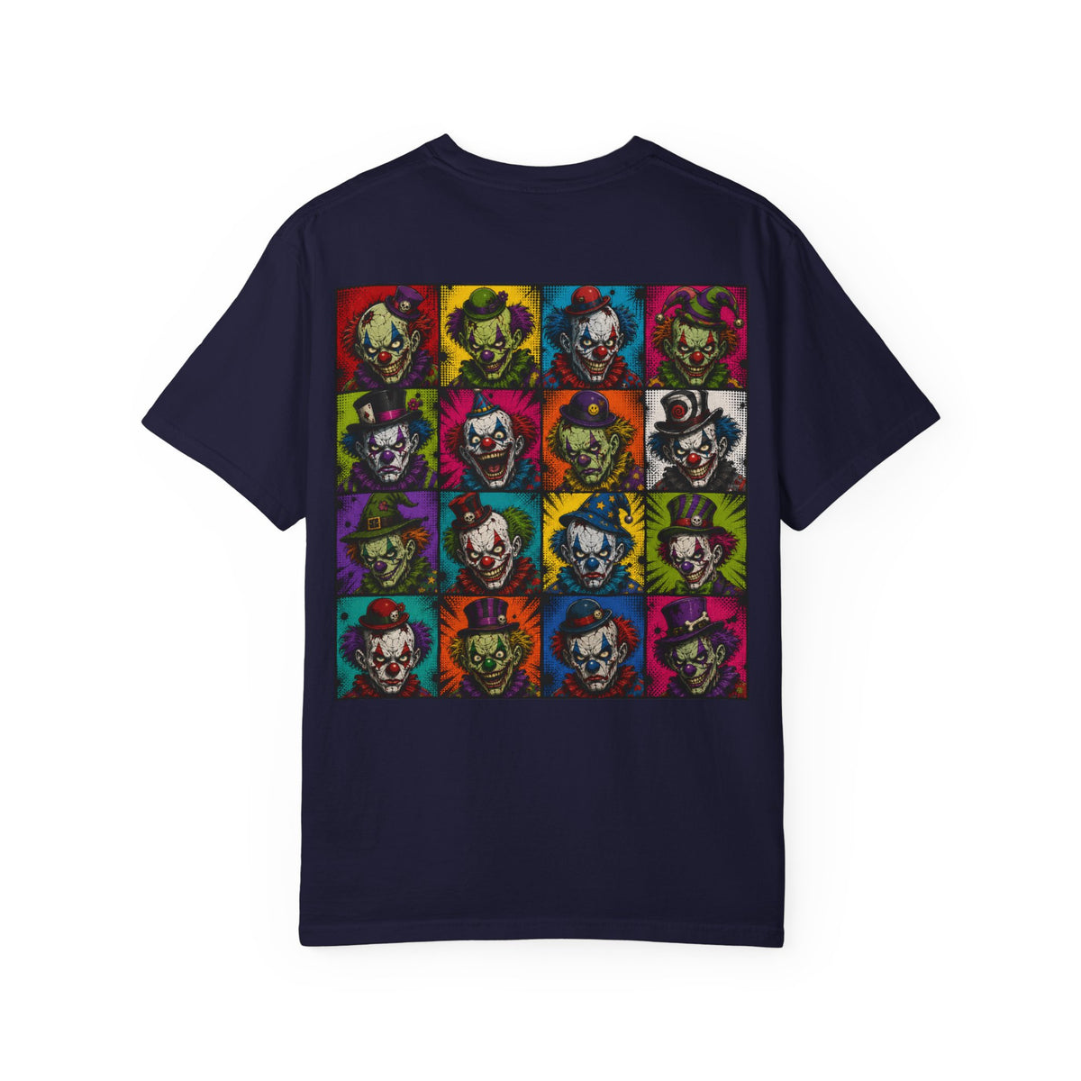 Clown Pop Art T-Shirt — Colorful Horror Graphic Tee