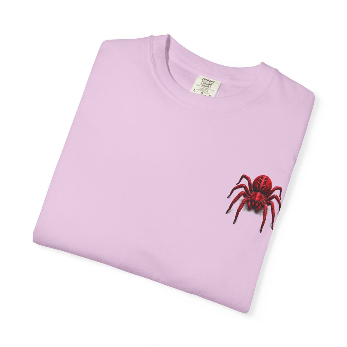Red Tarantula Graphic T-Shirt — Creepy Spider Tee for Halloween & Goth Style