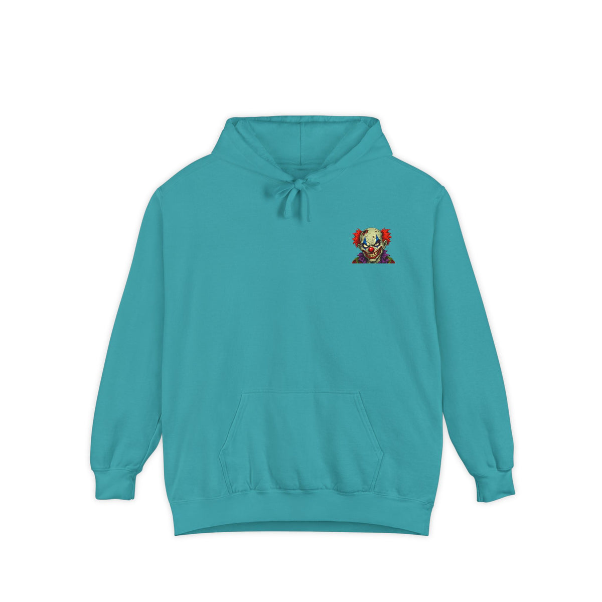 Graphic Hoodie — Colorful Floral Skull Chest Patch